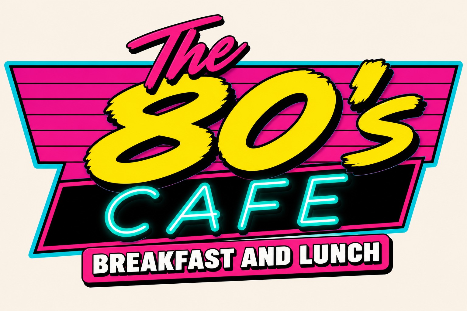 The 80's Cafe Breakfast and Lunch logo